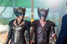 Ciara Renee as Kendra Saunders/Hawkgirl, Falk Hentschel as Carter Hall/Hawkman and Casper Crump as Vandal Savage in DC's Legends of Tomorrow