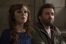 Supernatural - Ruth Connell as Rowena and Rob Benedict as Chuck Shurley