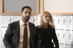 Patrick Sabongui as Reda Kazem and Claire Danes as Carrie Mathison in in Homeland