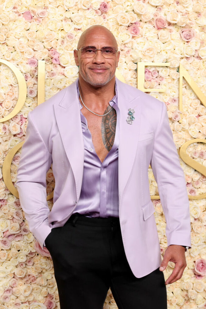 BEVERLY HILLS, CALIFORNIA - JANUARY 05: Dwayne Johnson attends the 82nd Annual Golden Globe Awards at The Beverly Hilton on January 05, 2025 in Beverly Hills, California. (Photo by Amy Sussman/Getty Images)