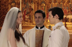 Blair Waldorf (Leighton Meester) wed Prince Louis of Monaco (Hugo Becker) in Gossip Girl