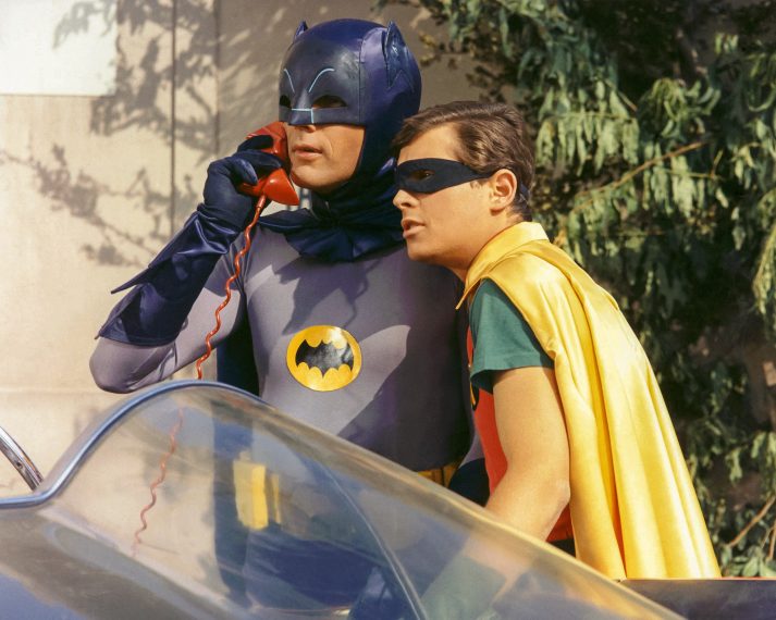 Adam West as Batman and Burt Ward as Robin