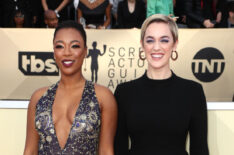 Samira Wiley and Lauren Morelli attend the 24th Annual Screen Actors Guild Awards