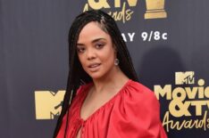 Tessa Thompson attends the 2018 MTV Movie And TV Awards