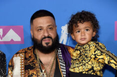 DJ Khaled and son Asahd attend the 2018 MTV Video Music Awards