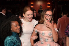 Priah Ferguson, Sadie Sink and Millie Bobby Brown attend the 2018 Netflix Primetime Emmys After Party