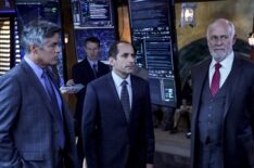 Esai Morales (NCIS Deputy Director Louis Ochoa), Peter Jacobson (John Rogers), and Gerald McRaney (Retired Navy Admiral Hollace Kilbride) in NCIS: Los Angeles - 'Hit List'