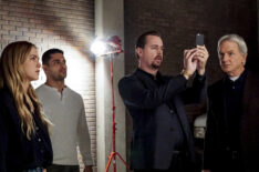 Emily Wickersham, Wilmer Valderrama, Sean Murray, Mark Harmon in NCIS - 'A Thousand Words'