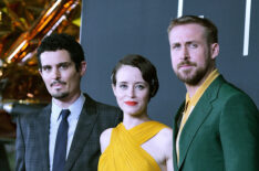 Damien Chazelle, Claire Foy, and Ryan Gosling attend the 'First Man' Washington, DC Premiere