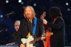 Tom Petty performs at the Bridgestone halftime show during Super Bowl XLII