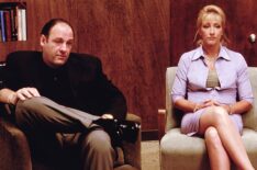 The Sopranos - James Gandolfini as Tony Soprano and Edie Falco as Carmela Soprano