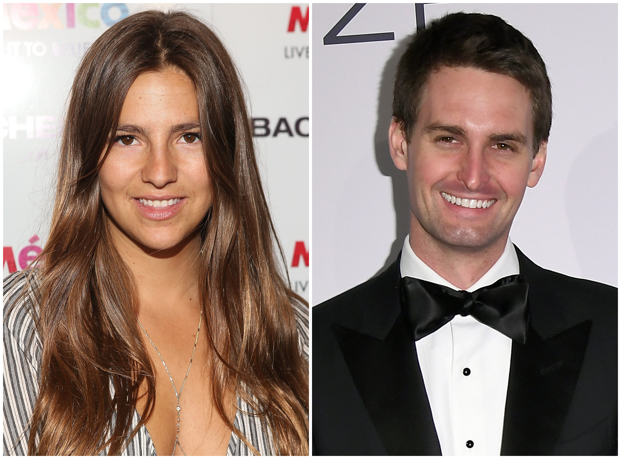 Evan Spiegel and Lucy Aragon