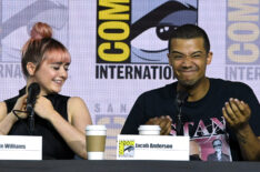 Maisie Williams and Jacob Anderson attend 2019 Comic-Con International - 'Game Of Thrones' Panel And Q&A