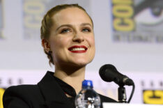 Evan Rachel Wood speaks at the 'Westworld III' Panel during 2019 Comic-Con International