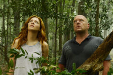 Rachelle Lefevre and Dean Norris in Under the Dome