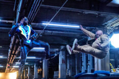 Cress Williams and Derrick Lewis in Black Lightning 215A, 'The Book Of Apocxalypse: Chapter I'