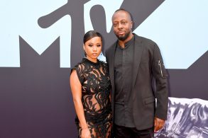 Jazzy Amra and Wyclef Jean attend the 2019 MTV Video Music Awards