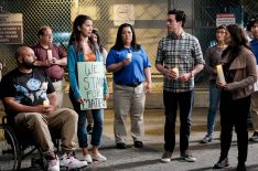 Colton Dunn as Garrett, Nichole Bloom as Cheyenne, Kaliko Kauahi as Sandra, Ben Feldman as Jonah, America Ferrera as Amy in Superstore - Season 5 - 'Cloud 9.0