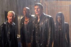 James Marsters as Spike, J August Richards as Charles Gunn, David Boreanaz as Angel, Amy Acker as Illyria in the 'Angel' series finale - 'Not Fade Away'