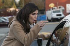 Jamie-Lynn Sigler pointing her finger in Neighbor in the Window