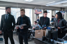 Zeeko Zaki as Special Agent Omar Adom 'OA' Zidan, Kellan Lutz as Kenny Crosby, John Boyd as Stuart Scola, and Roxy Sternberg as Sheryll Barnes in FBI Most Wanted crossover