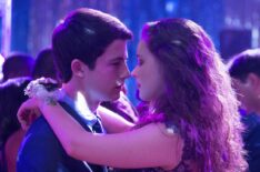 Dylan Minnette as Clay and Katherine Langford as Hannah in 13 Reasons Why