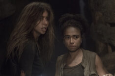 Nadia Hilker as Magna and Lauren Ridloff as Connie in The Walking Dead