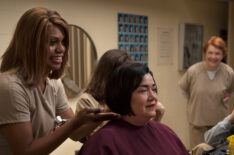 Laverne Cox and Lea DeLaria in Orange Is the New Black