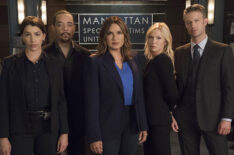 Law Order SVU - Season 11 Cast - Jamie Gray Hyder as Officer Katriona 'Kat' Azar Tamin, Ice-T as Detective Odafin 'Fin' Tutuola, Mariska Hargitay as Captain Olivia Benson, Kelli Giddish as Detective Amanda Rollins, Peter Scanavino as Detective Sonny Carisi