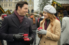 Brennan Elliott and Sarah Drew in Christmas in Vienna on Hallmark