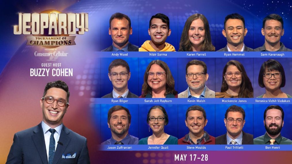 'Jeopardy!' Sets Tournament of Champions With Buzzy Cohen as Guest Host