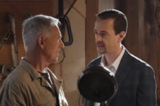 Mark Harmon as NCIS Special Agent Leroy Jethro Gibbs, Sean Murray as NCIS Special Agent Timothy McGee in NCIS - Season 18, Episode 12