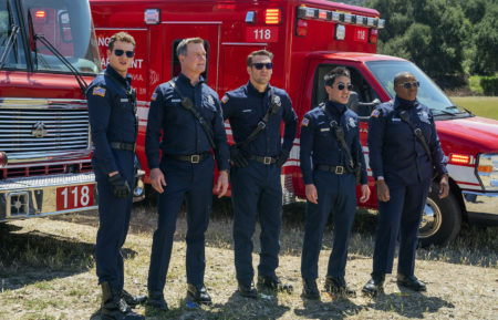 9-1-1 Oliver Stark Peter Krause Ryan Guzman Kenneth Choi Aisha Hinds