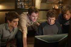 The Social Network - Andrew Garfield, Joseph Mazzello, and Jesse Eisenberg