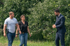 Kellan Lutz as Crosby, Missy Peregrym as Maggie, Zeeko Zaki as OA in FBI