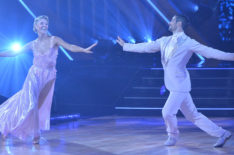 Amanda Kloots and Alan Bersten perform their foxtrot piece on Dancing with the Stars