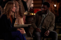 Joanne Froggatt as Angela, Samuel Adewunmi as Ed in Angela Black