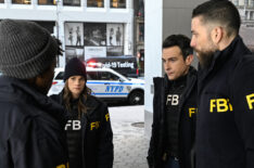Katherine Renee Turner as Special Agent Tiffany Wallace, Missy Peregrym as Special Agent Maggie Bell, John Boyd as Special Agent Stuart Scola and Zeeko Zaki as Special Agent Omar Adom ‘OA’ Zidan in FBI
