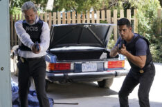 Gary Cole as Special Agent Alden Parker and Wilmer Valderrama as Special Agent Nicholas “Nick” Torres in NCIS