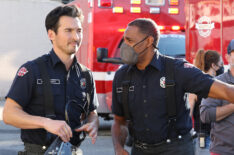 Jason George directing Jay Hayden in Station 19