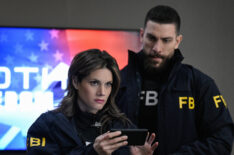 Missy Peregrym as Special Agent Maggie Bell and Zeeko Zaki as Special Agent Omar Adom ‘OA’ Zidan in FBI