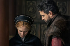 Alicia von Rittberg and Tom Cullen in Becoming Elizabeth Season 1