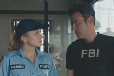 Shantel VanSanten as Nina Chase and John Boyd as Special Agent Stuart Scola in FBI