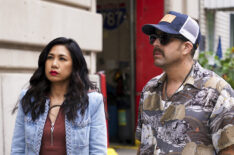 Liza Lapira as Melody “Mel” Bayani and Adam Goldberg as Harry Keshegian in The Equalizer