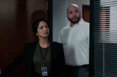 Aarti Mann as Violet Ebner, Colton Dunn as Lester Kitchens in The Recruit