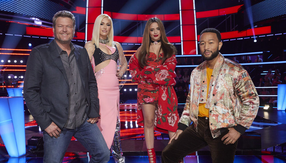 Blake Shelton, Gwen Stefani, Camila Cabello y John Legend para la temporada 22 de 'The Voice'