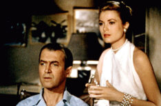 James Stewart and Grace Kelly in Rear Window from 1954