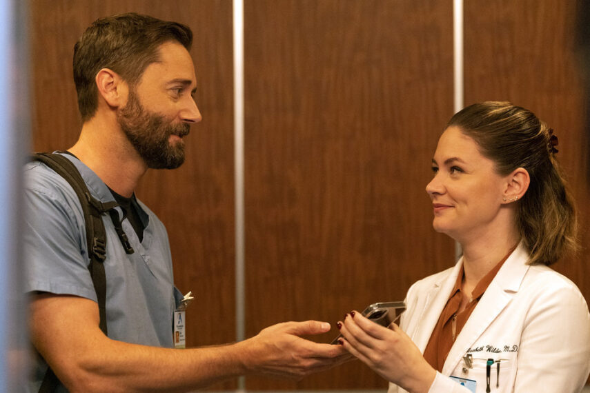 Ryan Eggold and Sandra Mae Frank in 'New Amsterdam'