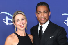 Amy Robach and TJ Holmes attend the 2022 ABC Disney Upfront