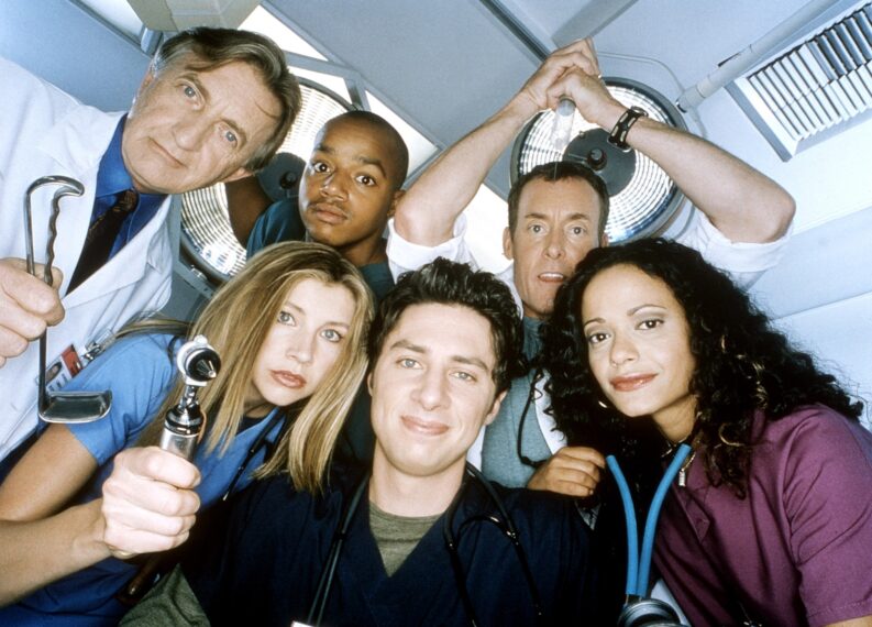 Ken Jenkins, Donald Faison, Sarah Chalke, Zach Braff, John C. McGinley, and Judy Reyes from 'Scrubs'